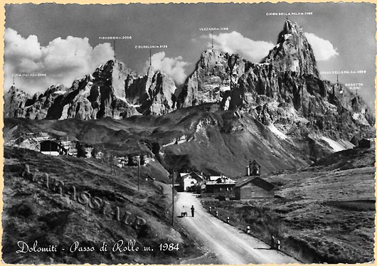 Foto Cartolina Montagna Senoner1927 Merano Cortina Automobile Rifugio Passo 