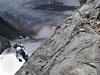 Sull'esposta ferrata della Spalla del Bernina