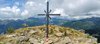 La croce di vetta, monte Cenon 2.278 m.